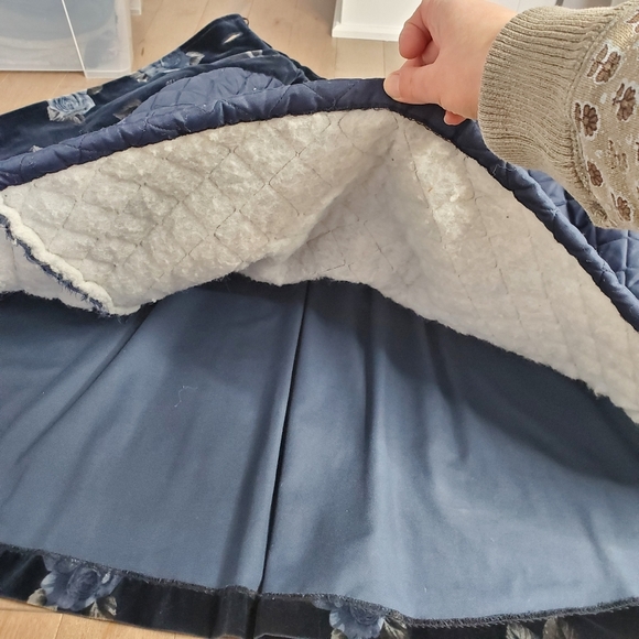 Vintage navy blue velvet coat and hat set - Picture 13 of 16